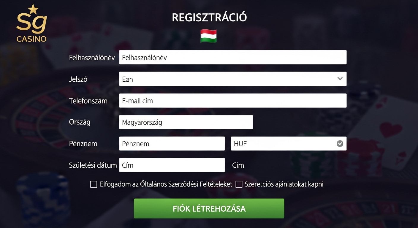 Hogyan regisztrálj casino account creation steps

