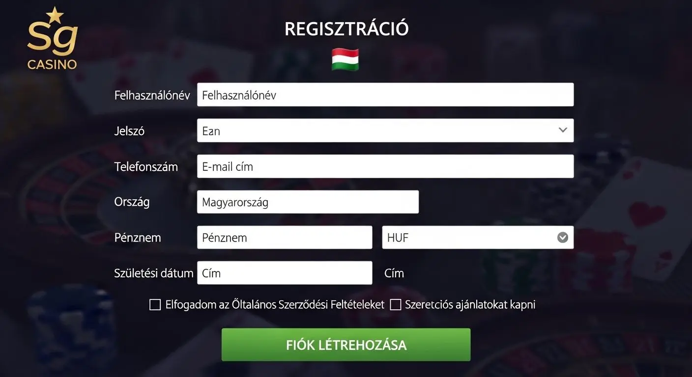 Hogyan regisztrálj casino account creation steps

